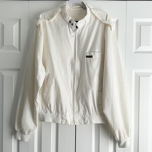 Vintage 1980's Members Only Men’s Jacket in Cream Size 46L